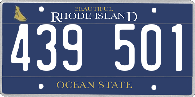 RI license plate 439501