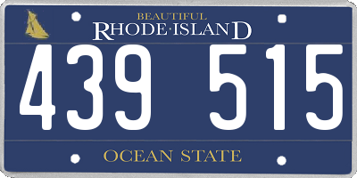 RI license plate 439515