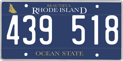 RI license plate 439518