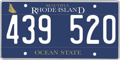 RI license plate 439520