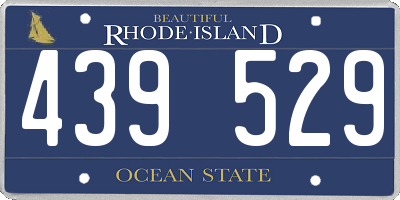 RI license plate 439529