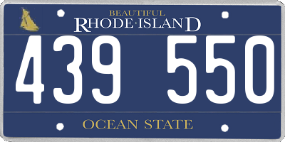 RI license plate 439550