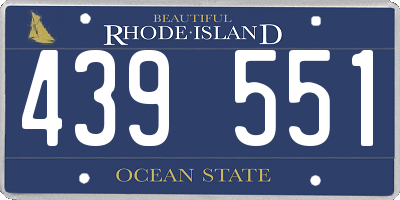 RI license plate 439551