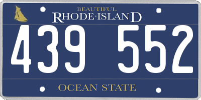 RI license plate 439552