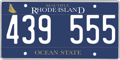 RI license plate 439555