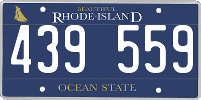 RI license plate 439559
