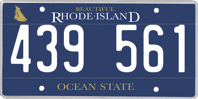 RI license plate 439561