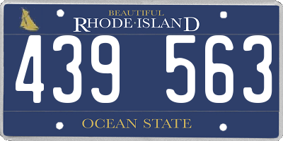 RI license plate 439563