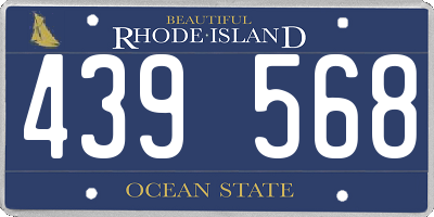 RI license plate 439568