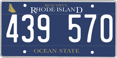 RI license plate 439570
