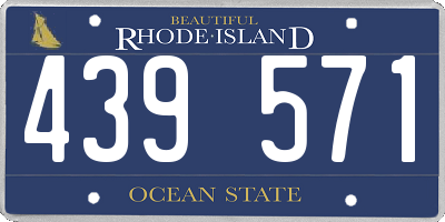 RI license plate 439571