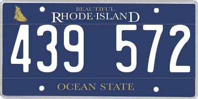 RI license plate 439572