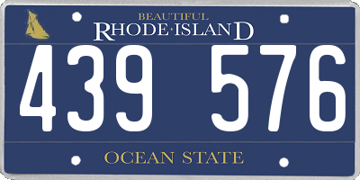 RI license plate 439576