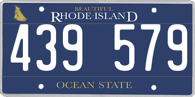 RI license plate 439579