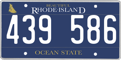 RI license plate 439586
