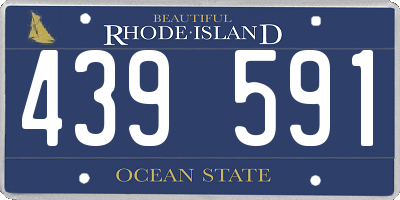 RI license plate 439591