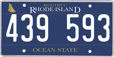 RI license plate 439593