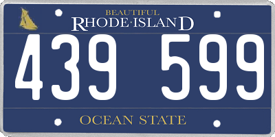 RI license plate 439599