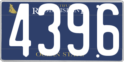RI license plate 4396