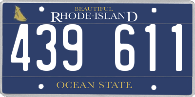 RI license plate 439611