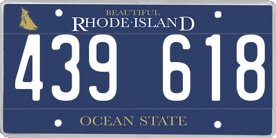RI license plate 439618