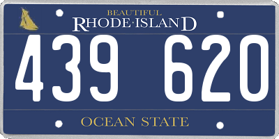 RI license plate 439620
