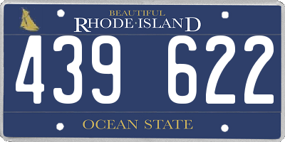 RI license plate 439622
