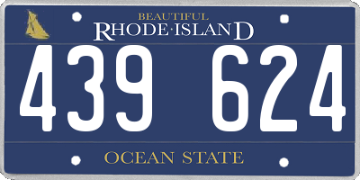 RI license plate 439624