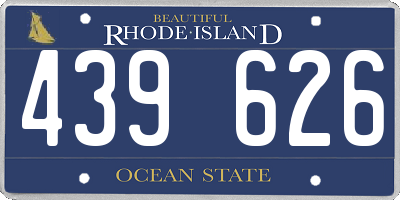 RI license plate 439626