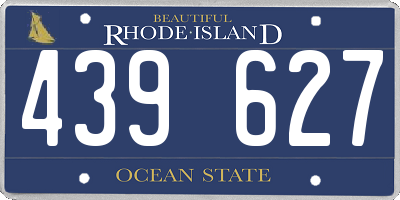 RI license plate 439627