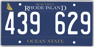 RI license plate 439629