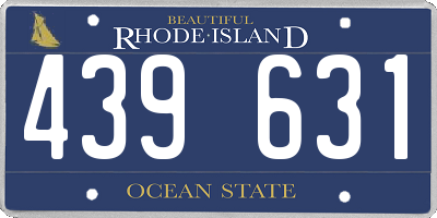 RI license plate 439631