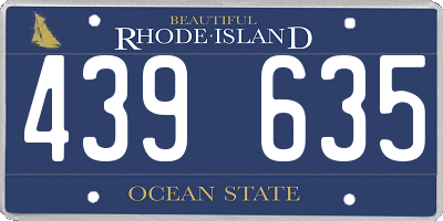 RI license plate 439635