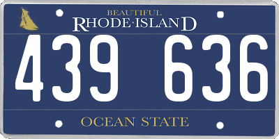 RI license plate 439636