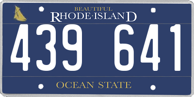 RI license plate 439641