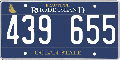 RI license plate 439655