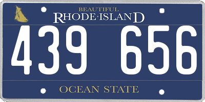 RI license plate 439656