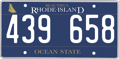 RI license plate 439658