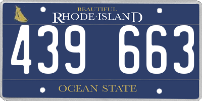 RI license plate 439663