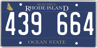 RI license plate 439664
