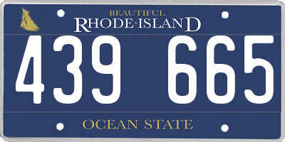 RI license plate 439665