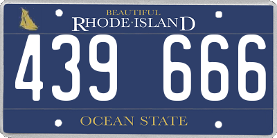 RI license plate 439666