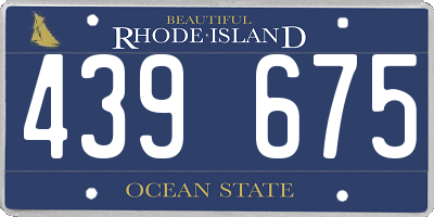 RI license plate 439675