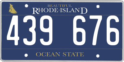 RI license plate 439676