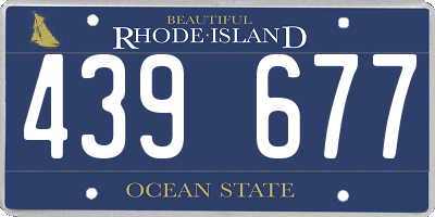 RI license plate 439677