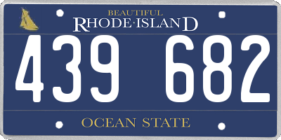 RI license plate 439682