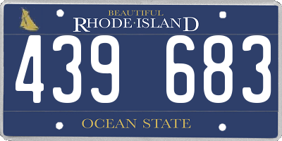 RI license plate 439683