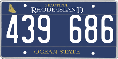 RI license plate 439686