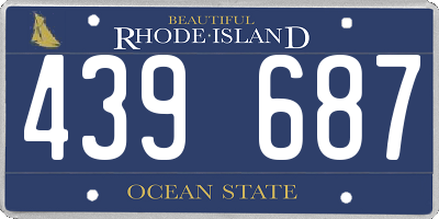 RI license plate 439687