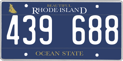 RI license plate 439688